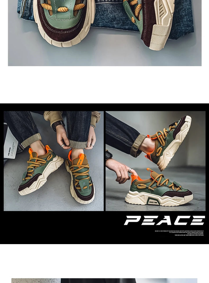 New Men's Casual Sneakers 2025 Spring Fashion Versatile Low-Top Skateboard Shoes for Men Suitable for Outdoor Sports