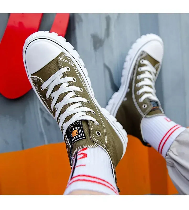 Women Men High Top Sneakers  Fashion Breathable Comfortable Sport Korean Classic Vulcanized Casual Canvas Platform Shoes