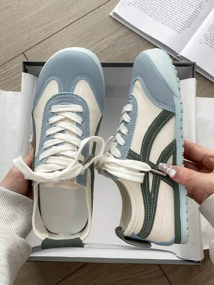 Fashionable Low-Top Women's Sneakers Summer 2025 New Style Casual White Vintage Versatile Athletic Shoes Comfortable Synthetic