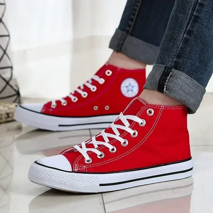 New Classic High Top Comfortable Sports Flat Walking Comfortable Sneakers Fashion Breathable Vulcanized Leisure Canvas
