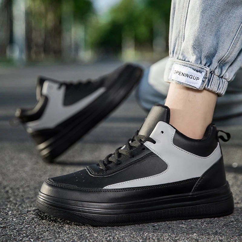 Men's Casual Sneakers Outdoor Flat Top High Top Men's Shoes Fashionable Comfortable Men's Shoes for Men Sneakes
