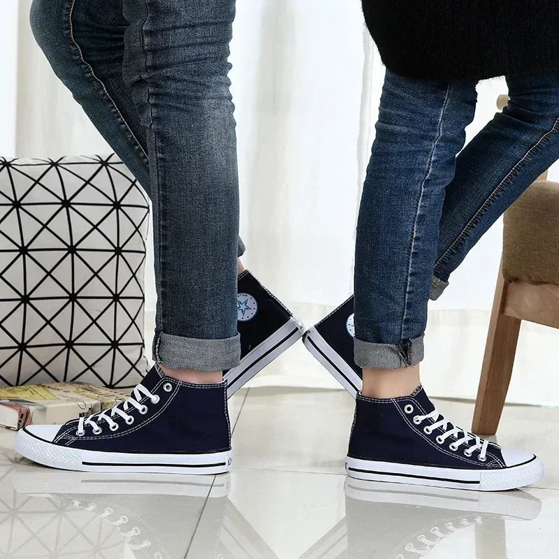 New Classic High Top Comfortable Sports Flat Walking Comfortable Sneakers Fashion Breathable Vulcanized Leisure Canvas