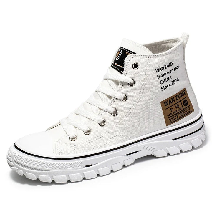 Women Men High Top Sneakers  Fashion Breathable Comfortable Sport Korean Classic Vulcanized Casual Canvas Platform Shoes