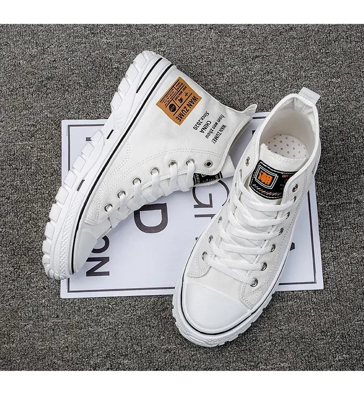 Women Men High Top Sneakers  Fashion Breathable Comfortable Sport Korean Classic Vulcanized Casual Canvas Platform Shoes