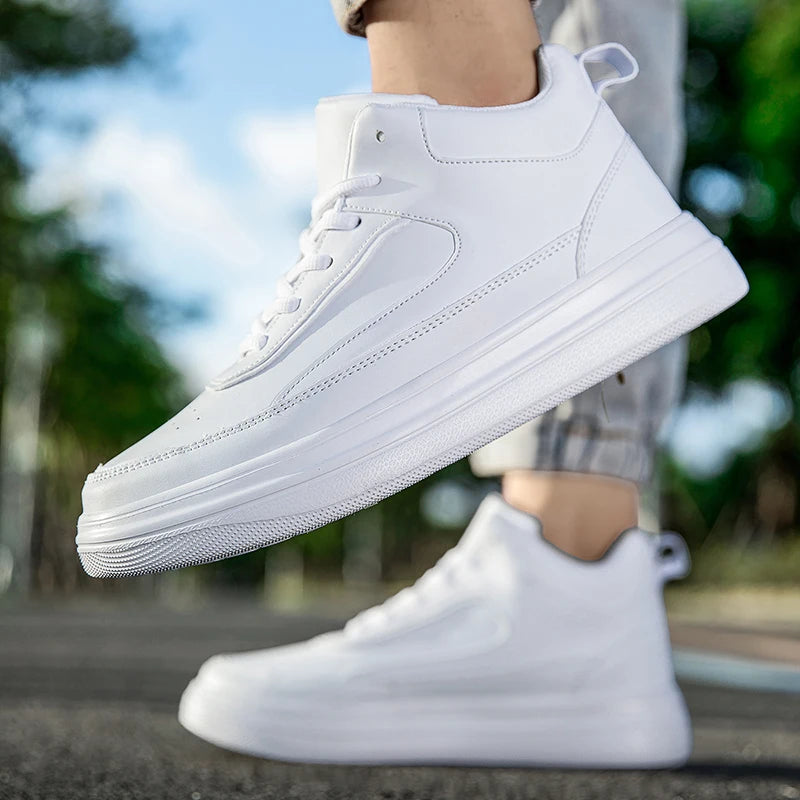 Men's Casual Sneakers Outdoor Flat Top High Top Men's Shoes Fashionable Comfortable Men's Shoes for Men Sneakes