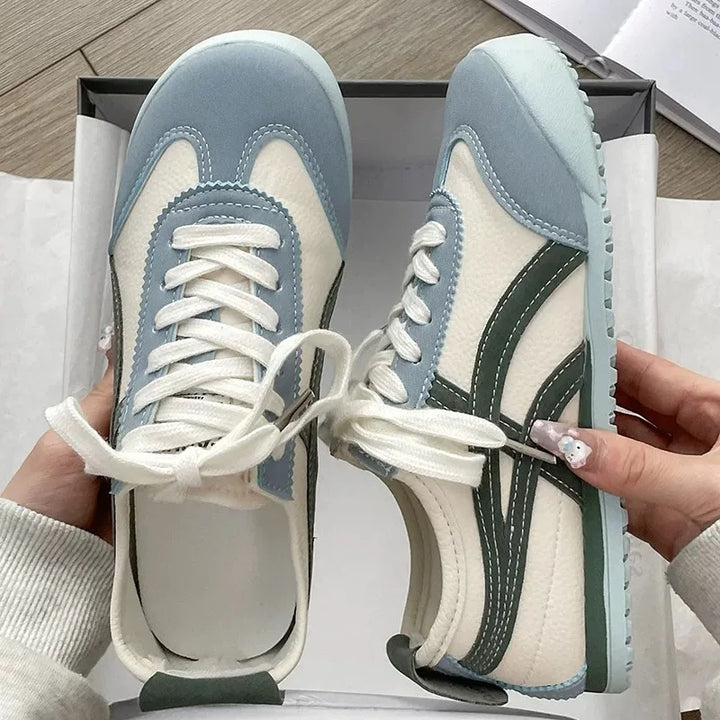 Fashionable Low-Top Women's Sneakers Summer 2025 New Style Casual White Vintage Versatile Athletic Shoes Comfortable Synthetic
