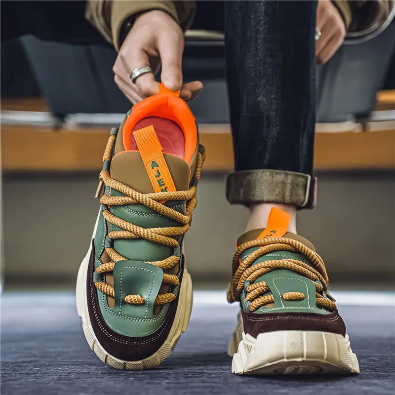 New Men's Casual Sneakers 2025 Spring Fashion Versatile Low-Top Skateboard Shoes for Men Suitable for Outdoor Sports