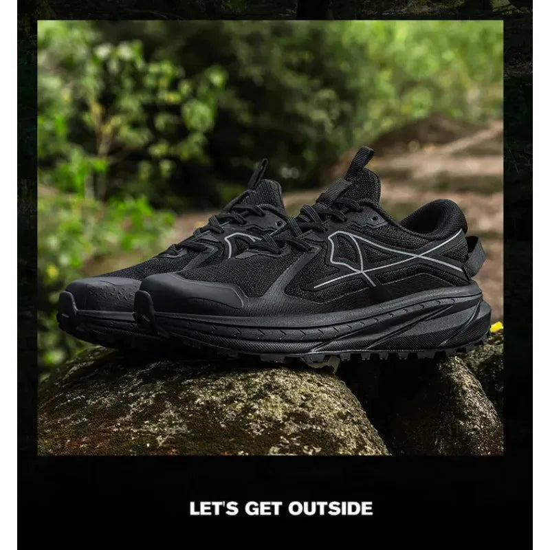 Casual Sneakers Men Comfortable Breathable Soft Flat Low-top Casual Shoes Men Anti-slip Lace-up Outdoor Hiking Shoes Men