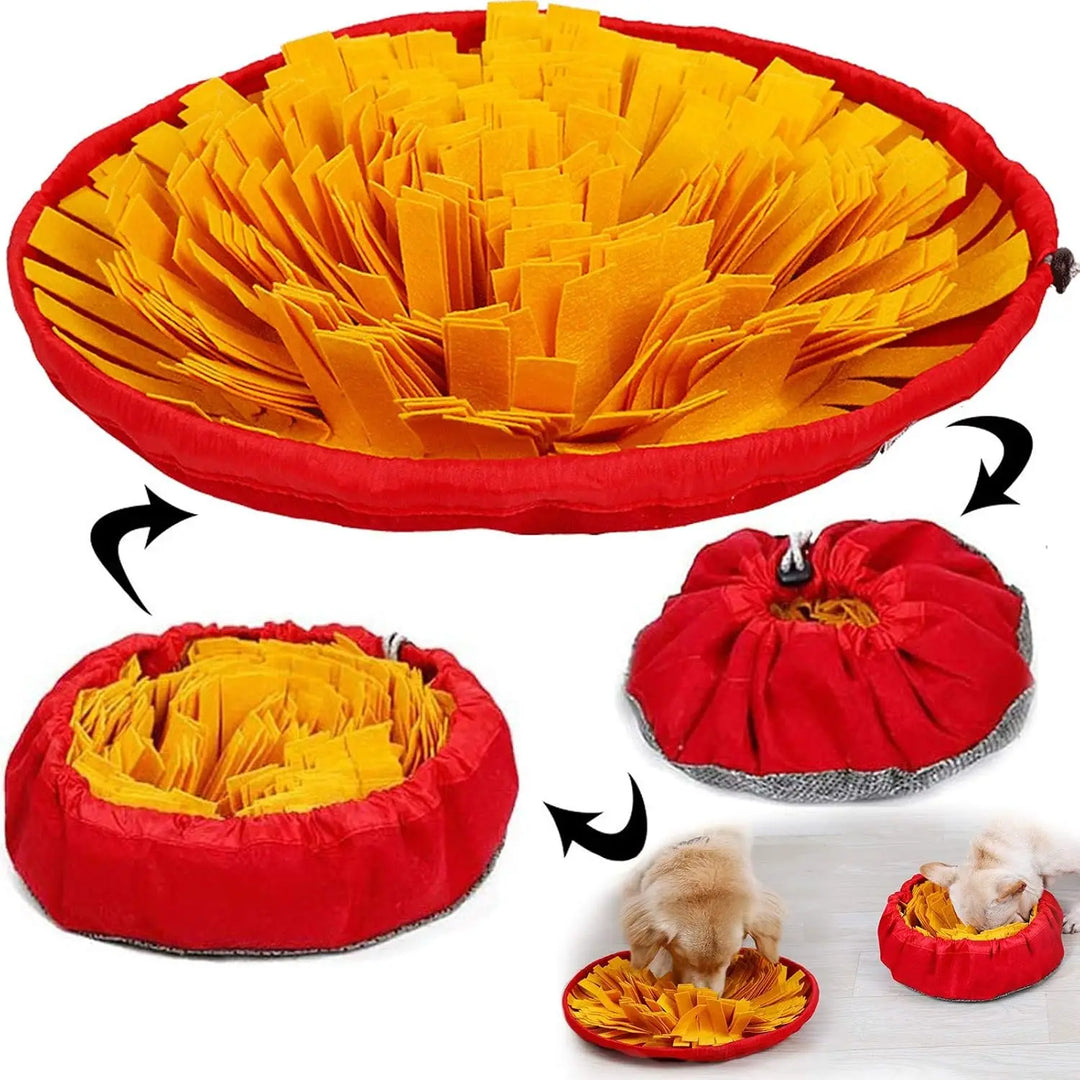 Pet Snuffle Mat for Dogs, Interactive Feed Game for Boredom, Encourages Natural Foraging Skills for Cats Dogs Bowl Travel Use