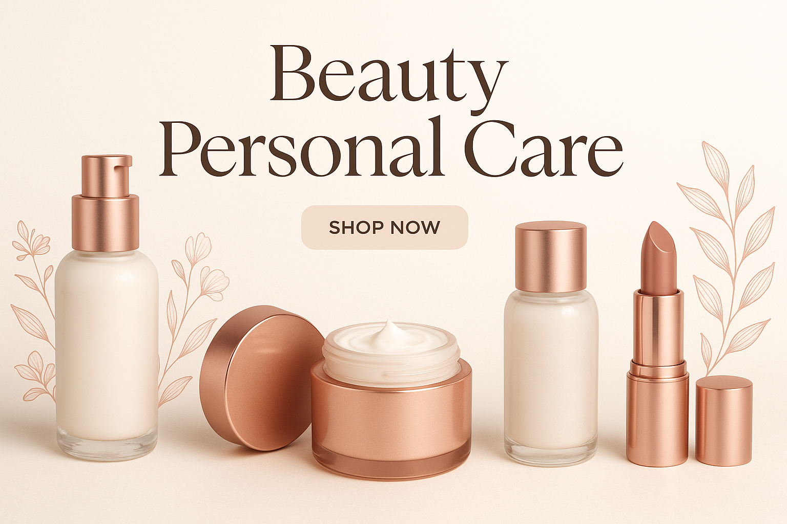 Beauty Personal Care Please generate a nice banner for this product, use the heading and the shop now buttonUse a good picture as well.